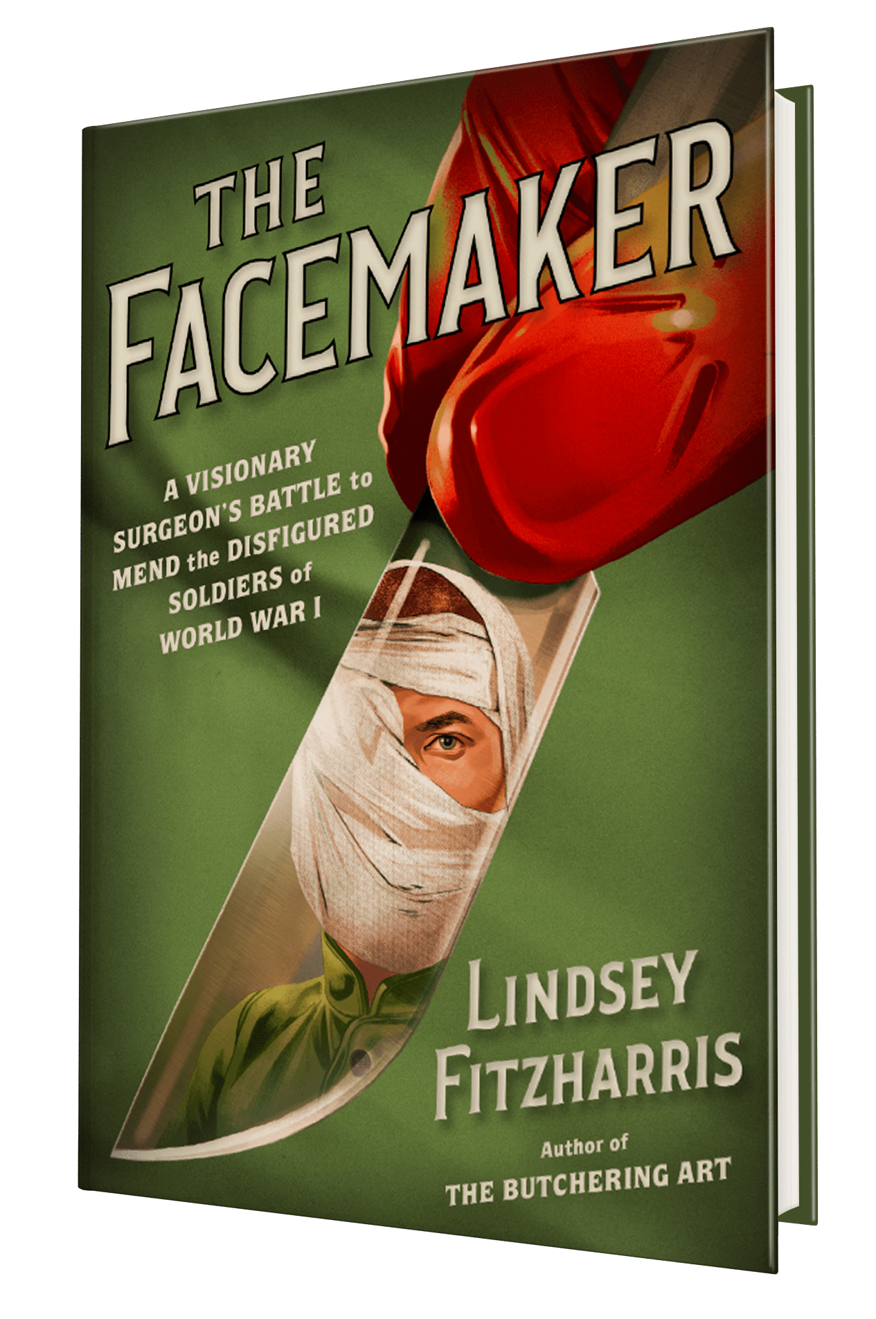 Green Book Cover text The Facemaker by Lindsey Fitzharris