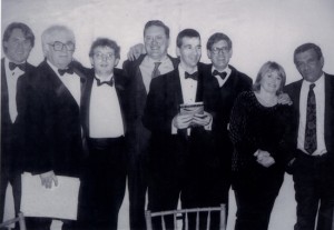 After Seamus Heaney’s reading for the Academy of American Poets and the Pierpont Morgan Library. (from left: Bill Wadsworth, Seamus Heaney, Paul Muldoon, Charles Pierce, Matt Brogan, Jonathan Galassi, Marie Heaney, and Derek Walcott)