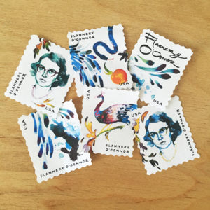 Flannery O'Connor Cut Up Stamps