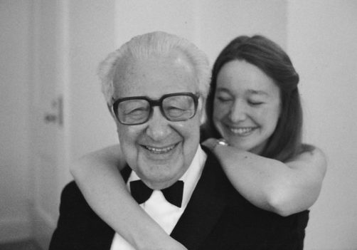 Anne Fadiman with Clifton Fadiman on his eightieth birthday.
